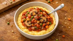 Polenta alle verdure cremosa: il trucco per averla liscia e senza grumi