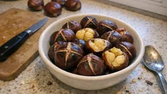 Castagne al forno come le caldarroste: il trucco della sbollentatura e del taglio a croce