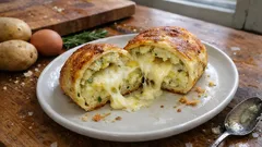 Rotolo di patate ripieno di provola: al forno, filante e facile da affettare